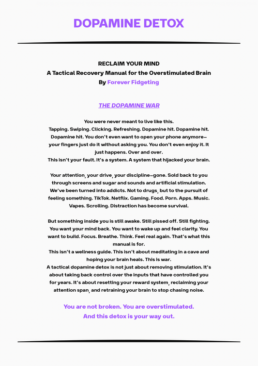 Dopamine Detox: Tactical Reset Guide
